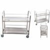 2-SOGA 2 Tier 95x50x95cm Stainless Steel Drink Wine Food Utility Cart Large