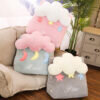 2-SOGA 2X Green Cute Cloud Cushion Soft Leaning Lumbar Wedge Pillow Bedside Plush Home Decor