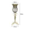2-SOGA 85cm Clear Glass Tall Floor Vase with 12pcs Artificial Fake Flower Set