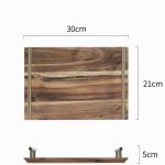 2-SOGA 30cm Brown Rectangle Wooden Acacia Food Serving Tray Charcuterie Board Centerpiece  Home Decor