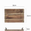 2-SOGA 2X 30cm Brown Rectangle Wooden Acacia Food Serving Tray Charcuterie Board Centerpiece  Home Decor