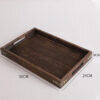2-SOGA Medium Walnut Rectangle Wooden Tray Breakfast Dinner Serving Board Tea Set Holder Kitchen Home Decor