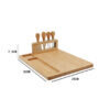 2-SOGA 2X 36cm Brown Rectangular Wood Cheese Board Charcuterie Serving Tray with Knife Set Countertop Decor