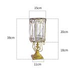 2-SOGA Clear Glass Cylinder Flower Vase with 6 Bunch 4 Heads Artificial Fake Silk Magnolia denudata Home Decor Set