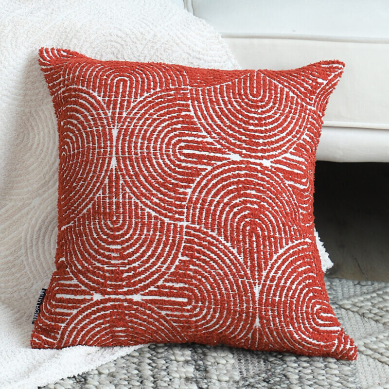 SOGA 50cm Throw Pillow Burgundy Cinnabar Perfect Burnt Indoor and Outdoor Corded for Home Decor - Image 3