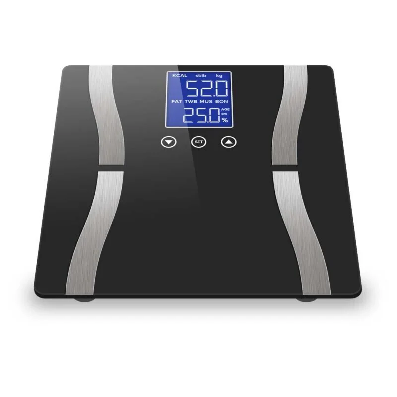 SOGA 2X Glass LCD Digital Body Fat Scale Bathroom Electronic Gym Water Weighing Scales Black/Pink - Image 3
