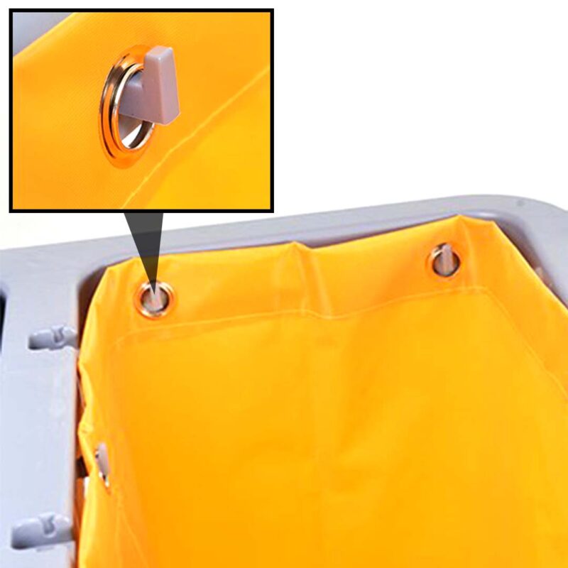 SOGA 2X 3 Tier Multifunction Janitor Cleaning Waste Cart Trolley and Waterproof Bag - Image 3