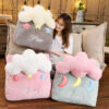 3-SOGA 2X Green Cute Cloud Cushion Soft Leaning Lumbar Wedge Pillow Bedside Plush Home Decor