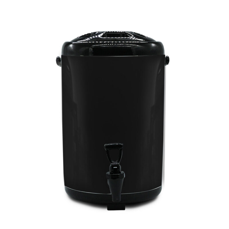 3-SOGA 2X 18L Stainless Steel Insulated Milk Tea Barrel Hot and Cold Beverage Dispenser Container with Faucet Black