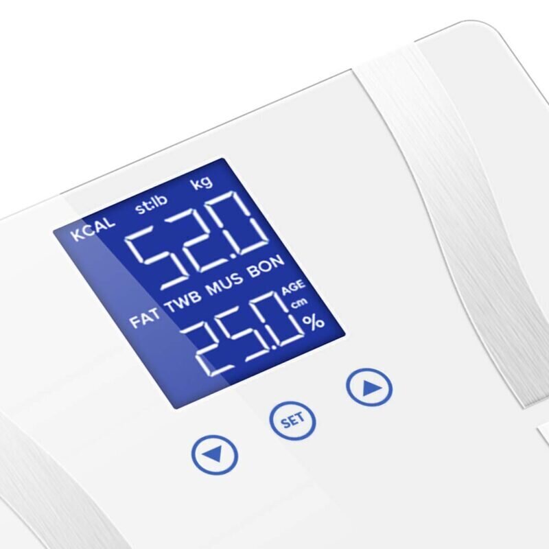 Glass LCD Digital Body Fat Scale Bathroom Electronic Gym Water Weighing Scales White - Image 4