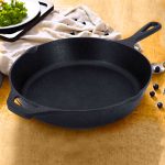 4-SOGA 2X 30cm Round Cast Iron Frying Pan Skillet Steak Sizzle Platter with Helper Handle
