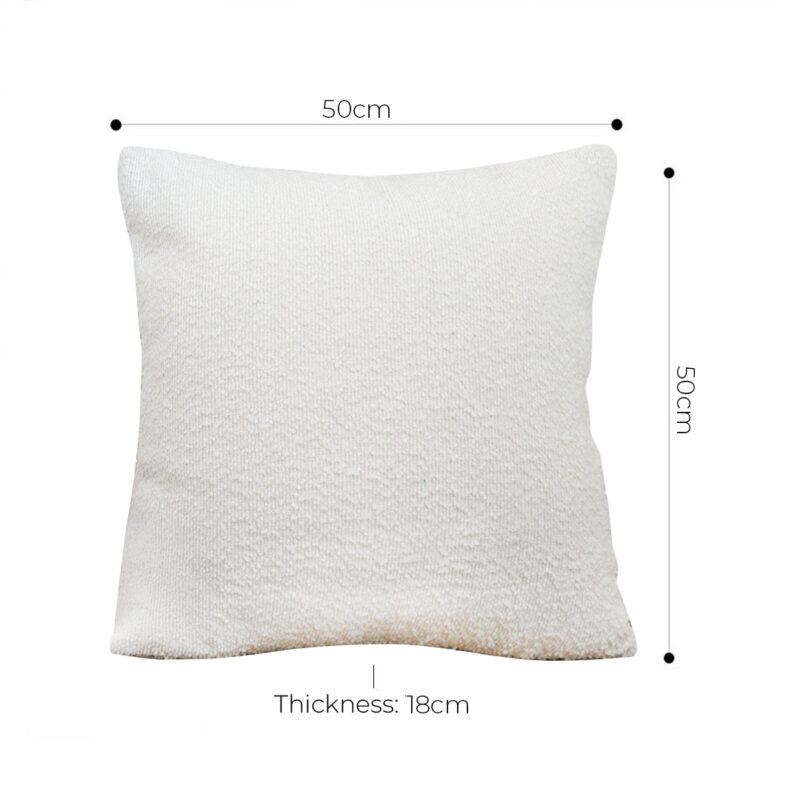 SOGA 2X 50cm White Throw Pillow Premium Polyester Fiber and Cotton for Home Decor - Image 3