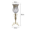 5-SOGA 85cm European Clear Glass Floor Home Decor Flower Vase with Tall Metal Stand