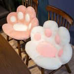 5-SOGA 70cm White Paw Shape Cushion Warm Lazy Sofa Decorative Pillow Backseat Plush Mat Home Decor