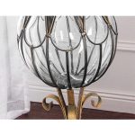 5-SOGA 85cm Clear Glass Tall Floor Vase with 12pcs Artificial Fake Flower Set