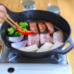 5-SOGA 2X 30cm Round Cast Iron Frying Pan Skillet Steak Sizzle Platter with Helper Handle