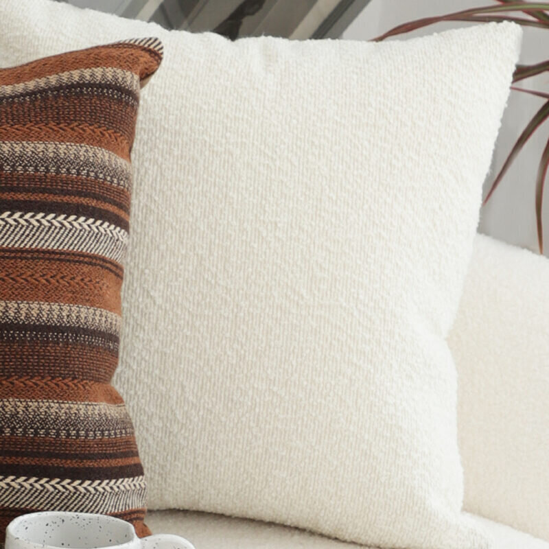 SOGA 2X 50cm White Throw Pillow Premium Polyester Fiber and Cotton for Home Decor - Image 4