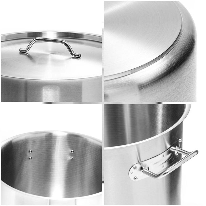 SOGA Dual Burners Cooktop Stove, 30cm Cast Iron Skillet and 17L Stainless Steel Stockpot 28cm - Image 6