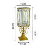 6-SOGA European Clear Glass Cylinder Flower Vase Solid Base with Gold Metal Pattern