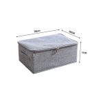 6-SOGA 2X Grey Small Portable Double Zipper Storage Box Moisture Proof Clothes Basket Foldable Home Organiser