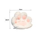 6-SOGA 2X 70cm White Paw Shape Cushion Warm Lazy Sofa Decorative Pillow Backseat Plush Mat Home Decor