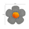 6-SOGA 2X Black Flower Cushion Shaped for Floor and Sitting Throw Pillow