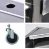 7-SOGA 2 Tier 75x40x84cm Stainless Steel Drink Wine Food Utility Cart Small