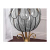 7-SOGA 85cm European Clear Glass Floor Home Decor Flower Vase with Tall Metal Stand