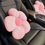 7-SOGA 2X Pink Flower Cushion Shaped for Floor and Sitting Throw Pillow