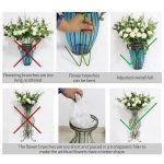 7-SOGA Clear Glass Cylinder Flower Vase with 6 Bunch 4 Heads Artificial Fake Silk Magnolia denudata Home Decor Set