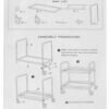 8-SOGA 2 Tier 95x50x95cm Stainless Steel Drink Wine Food Utility Cart Large