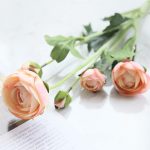 8-SOGA 85cm Clear Glass Tall Floor Vase with 12pcs Artificial Fake Flower Set