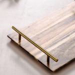8-SOGA 30cm Brown Rectangle Wooden Acacia Food Serving Tray Charcuterie Board Centerpiece  Home Decor