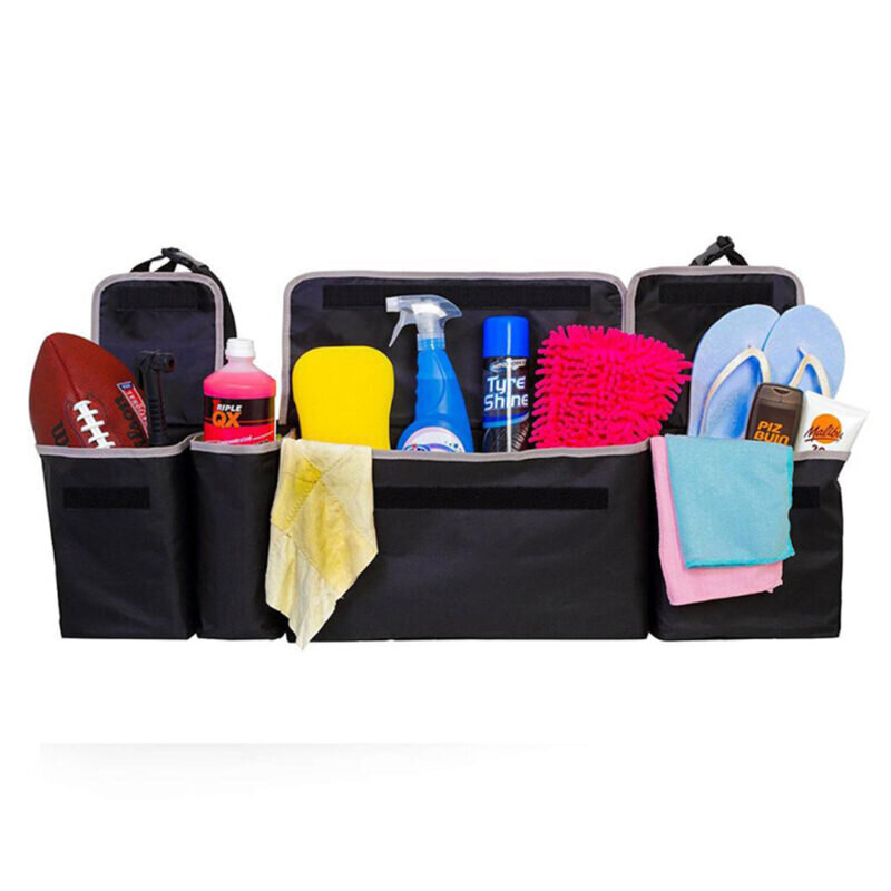 SOGA Oxford Cloth Car Storage Trunk Organiser Backseat Multi-Purpose Interior Accessories Black - Image 10