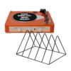 Gadhouse Brad MKII Record Player - Tangerine + Gadhouse Vinyl Rack Bundle - Black