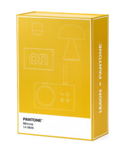 Lexon GIFT Set PANTONE - Includes Mino+ Mini Speaker, Flip Classic Clock, Mina M Lamp, Thykho 3  Speaker - Yellow
