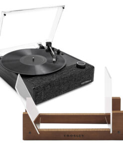 Victrola Eastwood II Turntable - Black + Bundled Crosley Record Storage Display Stand