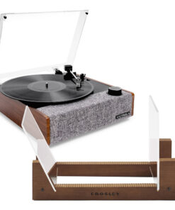Victrola Eastwood II Turntable - Walnut + Bundled Crosley Record Storage Display Stand