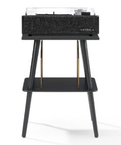 Victrola Eastwood II Turntable - Black + Entertainment Stand Bundle - Black