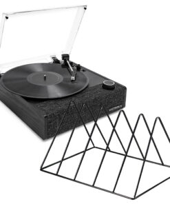 Victrola Eastwood II Turntable - Black + Gadhouse Vinyl Rack Bundle - Black