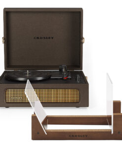 Crosley Voyager Bluetooth Portable Turntable - Coca + Bundled Crosley Record Storage Display Stand