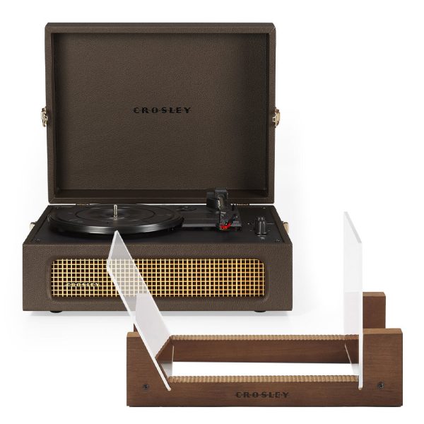 Crosley Voyager Bluetooth Portable Turntable - Coca + Bundled Crosley Record Storage Display Stand