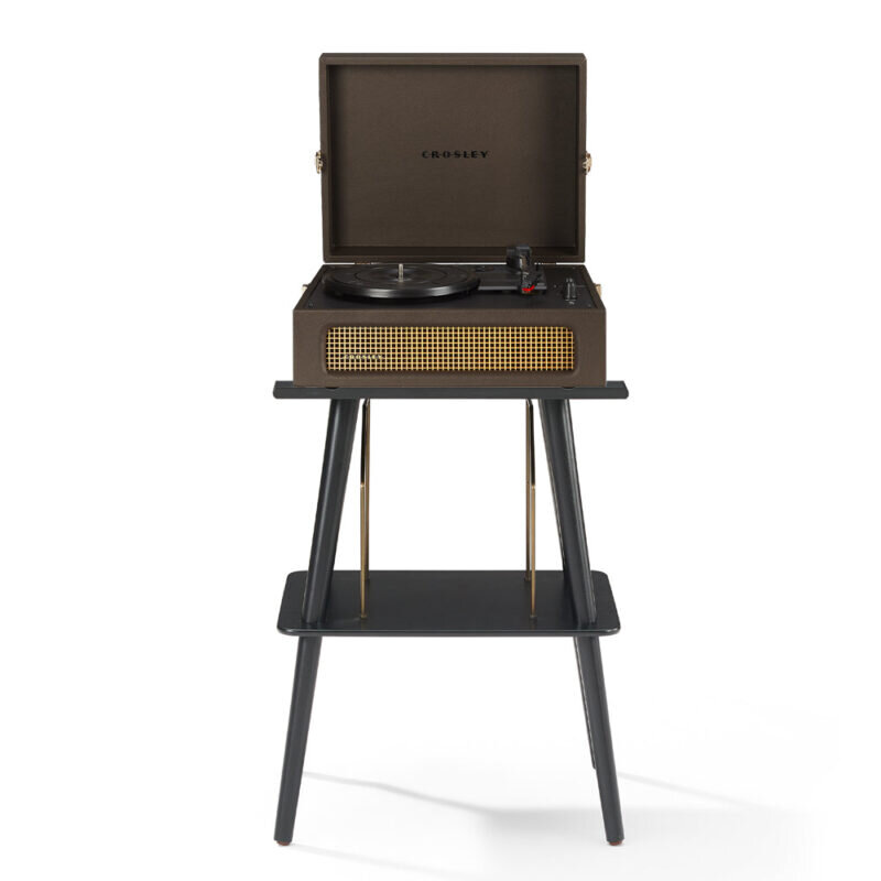 Crosley Voyager Bluetooth Portable Turntable + Entertainment Stand Bundle - Coca