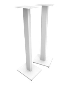 Kanto ST34W 34" Universal Bookshelf Speaker Floor Stand - White, Pair
