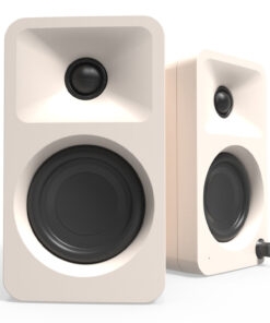Limited Edition - Kanto ORA 100W Powered Reference Desktop Computer Speakers with Bluetooth 5.0 Matte Cream