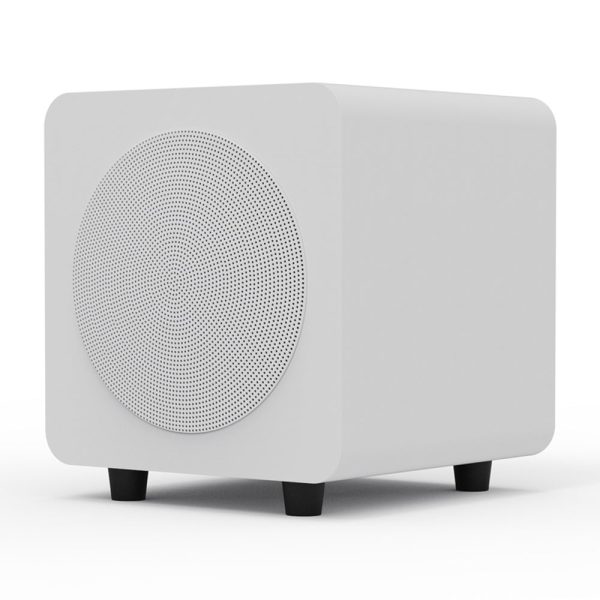 Limited Edition - Kanto SUB6 200W 6" Sealed Powered Subwoofer, Matte White, With White Grill