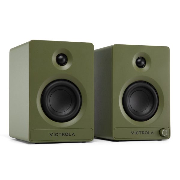 Victrola Tempo Bookshelf Speakers - Green