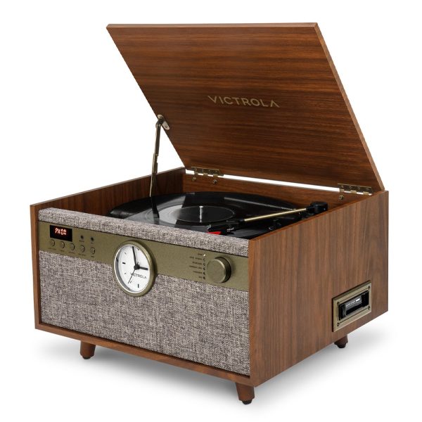 Victrola Century Signature+ 6-in-1 Wood Record Player - Walnut