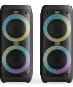 Majority PS200 -Bundled Party Speaker 80w Bluetooth Karaoke-DJ-Party-PA System - Black
