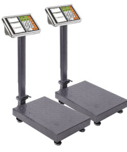 1-SOGA 2X 150kg Electronic Digital Platform Scale Computing Shop Postal Weight Black